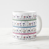 Lamellenmuster Jumbo-Tasse (Vorderseite Rechts)