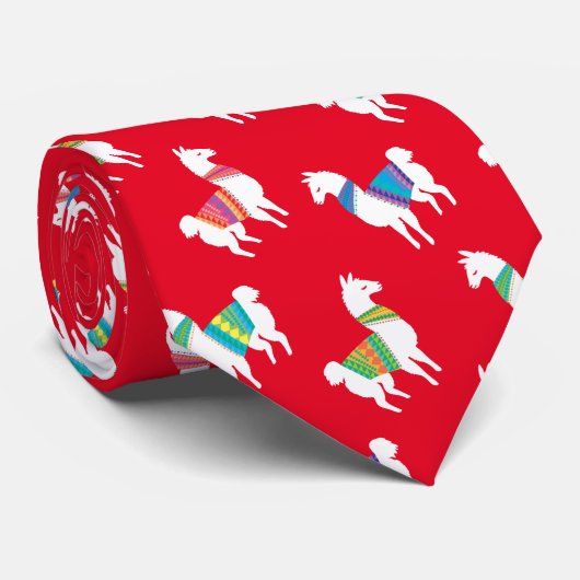 Lamellenmuster - rote Farbe Krawatte (Gerollt)