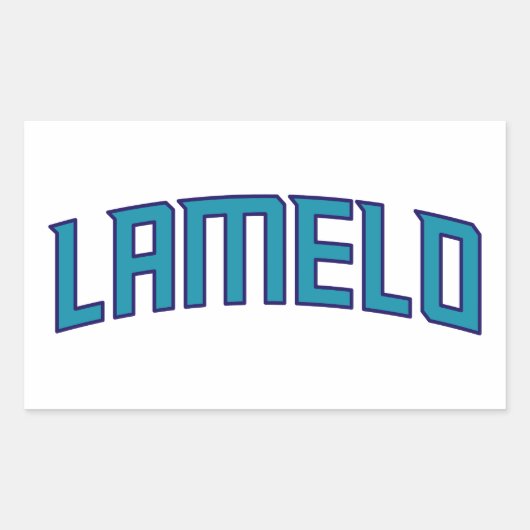 LaMelo Ball - Charlotte Basketball Rechteckiger Aufkleber (Vorderseite)