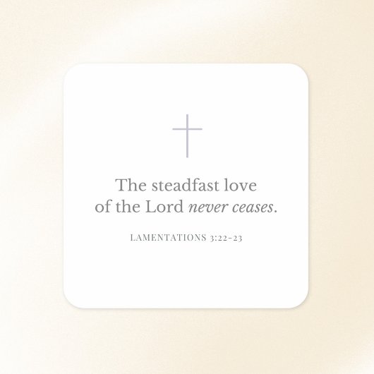 Lamentations 3:22-23 Bible Verse Minimal Faith Quadratischer Aufkleber
