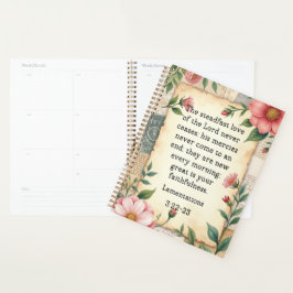 Lamentations 3:22–23 Vintage Floral Design Planer