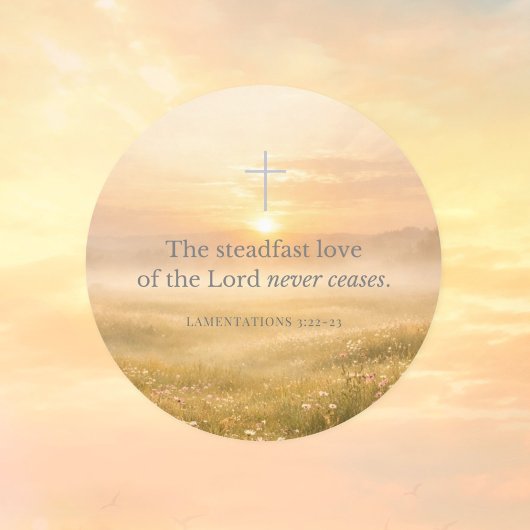 Lamentations 3:22 Christian Faith Bible Verse Runder Aufkleber