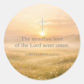 Lamentations 3:22 Christian Faith Bible Verse Runder Aufkleber (Vorderseite)