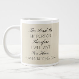 Lamentations 3:24 Hope Bible Verse Mug  Jumbo-Tasse