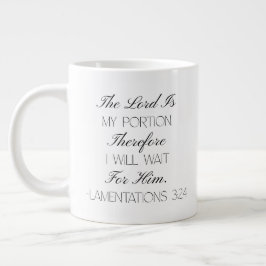 Lamentations 3:24 Hope Bible Verse Mug  Jumbo-Tasse