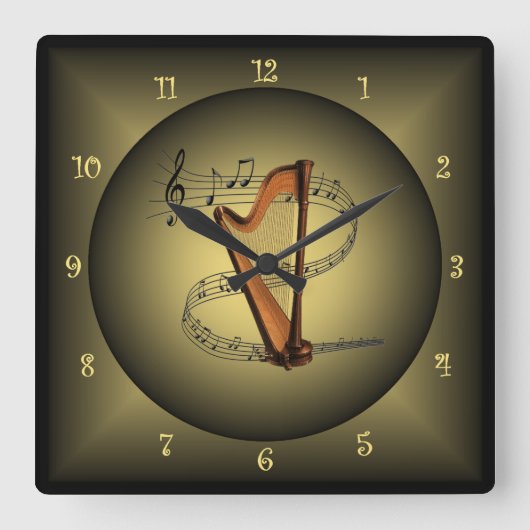 Lamentieren Sie ~ musikalische Kugel-~Musical Quadratische Wanduhr (Vorderseite)