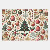 Lametta und Glanz Geschenkpapier Set (Vorderseite)