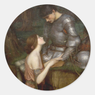 Lamia durch John William Waterhouse Runder Aufkleber