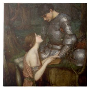 Lamia und der Soldat (von John William Waterhouse) Fliese