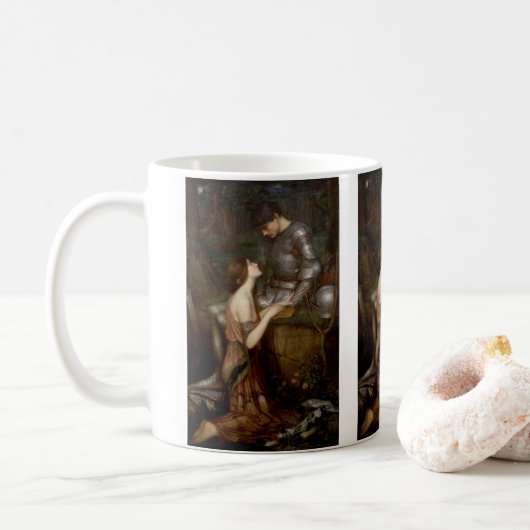 Lamia und der Soldat von John William Waterhouse Kaffeetasse (Mit Donut)