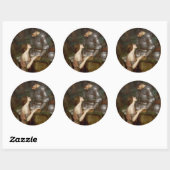 Lamia von John William Waterhouse Runder Aufkleber (Blatt)