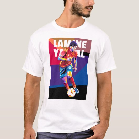 Lamine Yamal im WPAP-Stil T-Shirt (Vorderseite)