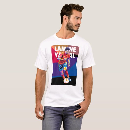 Lamine Yamal im WPAP-Stil T-Shirt (Vorne ganz)