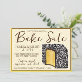 Lamington Australian Bake Sale Dessert Bakery Einladung (Stehend Vorderseite)