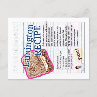 Lamington Recipe Postkarte