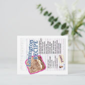 Lamington Recipe Postkarte (Stehend Vorderseite)