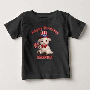 Lamm (5f) Patriotisches Kinder T-Shirt