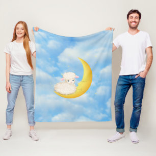 Lamm auf dem Mond Fleecedecke