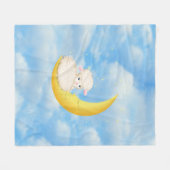 Lamm auf dem Mond Fleecedecke (Vorderseite (Horizontal))