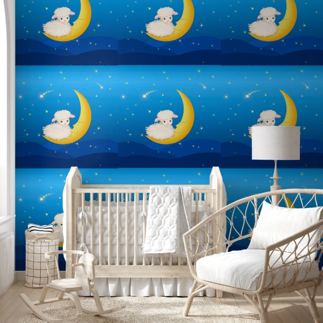 Lamm auf dem Mond Tapete (Kinder)