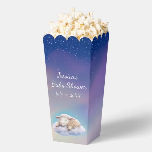 Lamm auf einer Cloud-Babydusche Geschenkschachtel (Geplatzt)