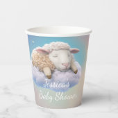 Lamm auf einer Cloud-Babydusche Pappbecher (Vorderseite)