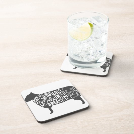 Lamm-Butcher-Diagramm Getränkeuntersetzer (Rechte Seite)