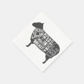 Lamm-Butcher-Diagramm Serviette (Ecke)