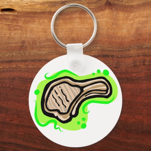 Lamm-Chop Schlüsselanhänger (Vorderseite)