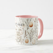Lamm-Creme-Osterhasen Tasse (VorderseiteRechts)
