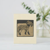 Lamm - Darstellung der Square Animals Postkarte (Stehend Vorderseite)