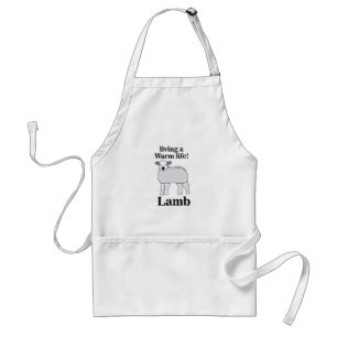 Lamm, das ein warmes Leben führt, lustiges Lamm Schürze