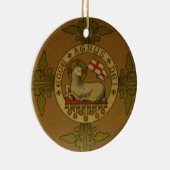 Lamm des Gottes Ecce Agnus Dei Keramik Ornament (Rechts)