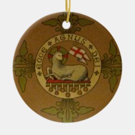 Lamm des Gottes Ecce Agnus Dei Keramik Ornament
