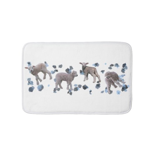 Lamm Frenzy Bath Mat (Farbe auswählen) Badematte (Vorderseite)