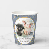 Lamm Gender Neutral Baby Shower Pappbecher (Rückseite)