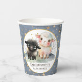 Lamm Gender Neutral Baby Shower Pappbecher (Vorderseite)