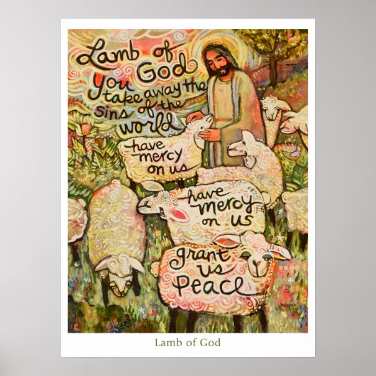 Lamm Gottes 18x24" Poster (Vorne)