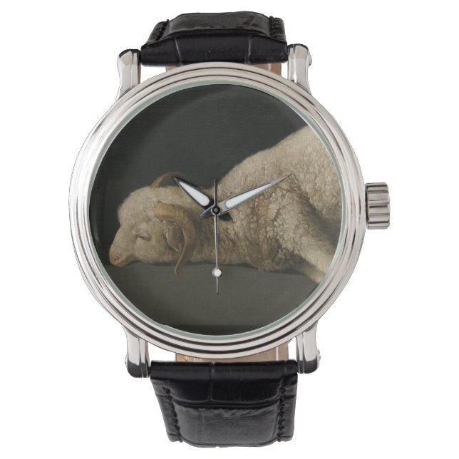 Lamm Gottes (Agnus Dei) (Opfertier) Armbanduhr (Vorderseite)
