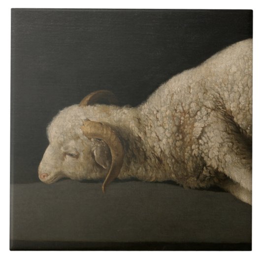 Lamm Gottes (Agnus Dei) (Opfertier) Fliese (Vorderseite)
