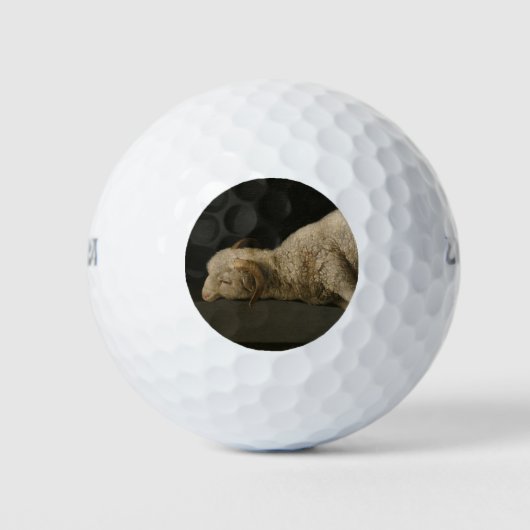 Lamm Gottes (Agnus Dei) (Opfertier) Golfball (Vorderseite)
