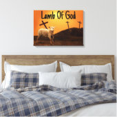 Lamm Gottes biblische Kreuzwand Leinwand Kunst (Insitu (Schlafzimmer))