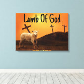 Lamm Gottes biblische Kreuzwand Leinwand Kunst (Insitu (Holzboden))
