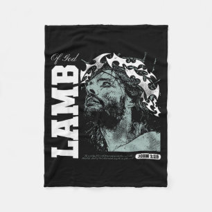 Lamm Gottes - christlicher Bibelvers Glaube  Fleecedecke
