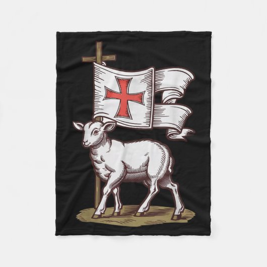 Lamm Gottes Christliches Symbol Des Glaubens Sieg Fleecedecke (Vorderseite)