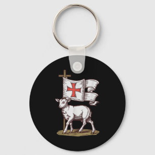 Lamm Gottes Christliches Symbol Des Glaubens Sieg Schlüsselanhänger
