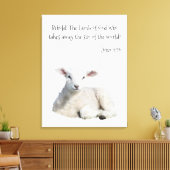 Lamm Gottes Leinwanddruck (Insitu (Wohnzimmer))