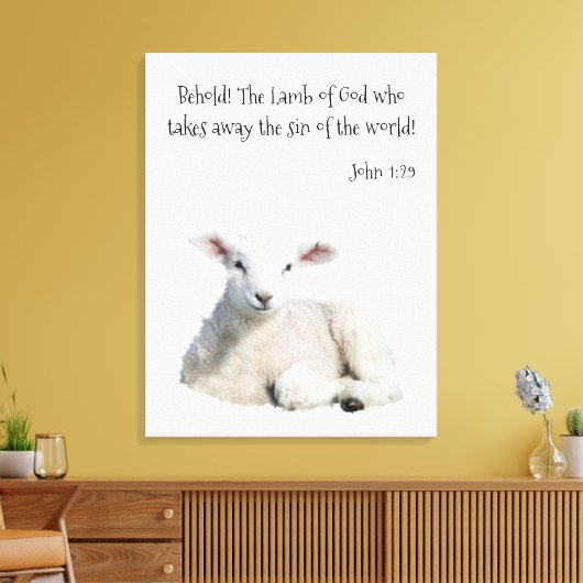 Lamm Gottes Leinwanddruck (Insitu (Wohnzimmer))