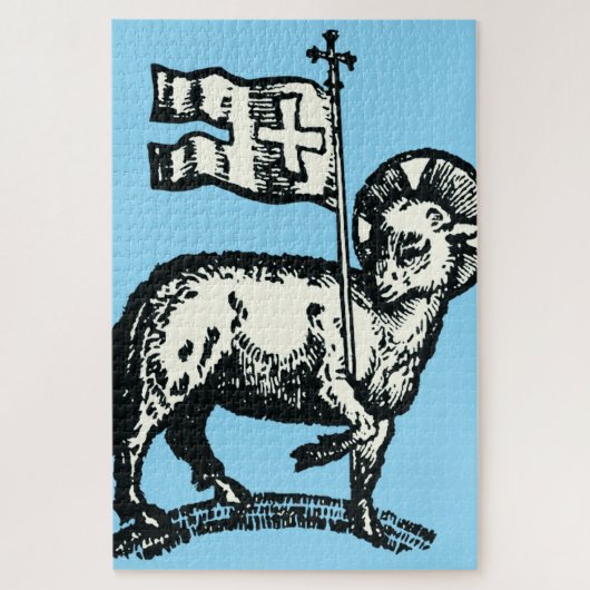 Lamm Gottes Symbol des christlichen Glaubens Puzzle (Vertikal)