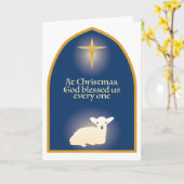 Lamm Gottes Weihnachtskarte Karte (Gelbe Blume)